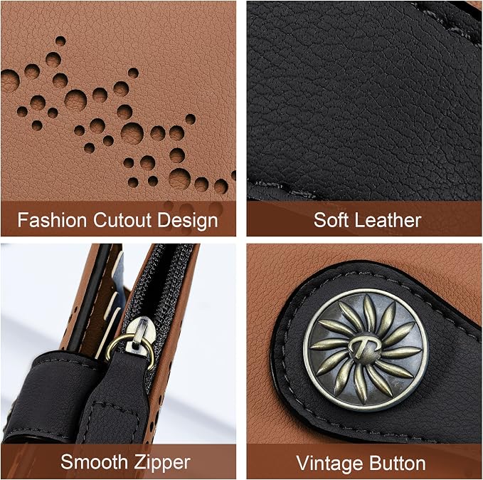 Tipmile Small Wallet Women Bifold RFID Blocking Card Holder Leather Wallets with Zipper Coin Pocket - Image 6