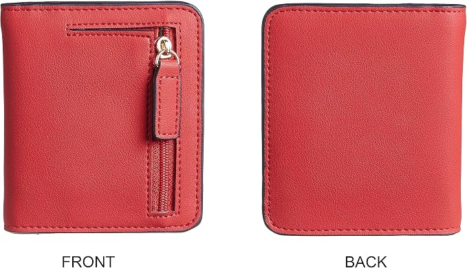 Gostwo Small Wallet for Women, Slim Bifold Credit Card Holder, Compact RFID Blocking Cash Wallet, Billfolds Thin Leather Zipper Pocket, Mini Wallet Gift for Ladies Teen Girls Travel with ID Window - Image 5