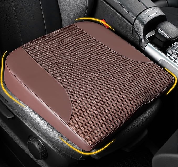 Lofty Aim Car Seat Cushion, Car Seat Pillow, Automotive Cushion | Memory Foam Car Seat Cushion for Long Driving, Butt Pillow for Pain Relief, Driver Seat Cushion for Car, Truck, Office, Brown by LoftyAim