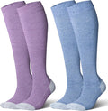 LEVSOX Bamboo Viscose Graduated Compression Socks for Women&Men - Cushioned Knee-High 15-20mmHg Support Socks by Levsox