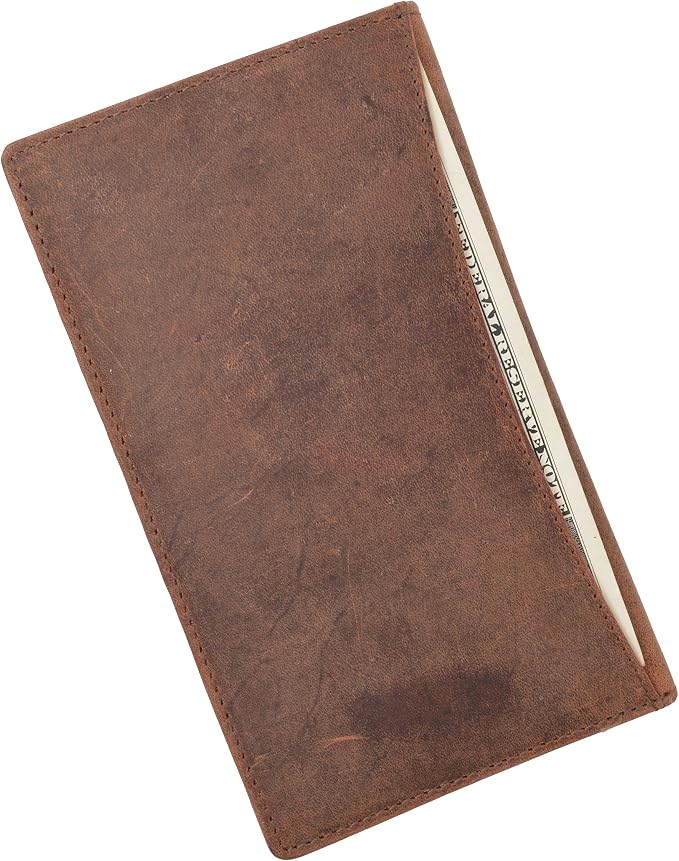 Marshal Bifold Leather RFID Blocking Wallet For Men & Women | Genuine Leather Holder With 19 Slots, 2 Bill Compartments & ID Window For Credit/Debit Cards, Money & More (Vintage) - Image 5