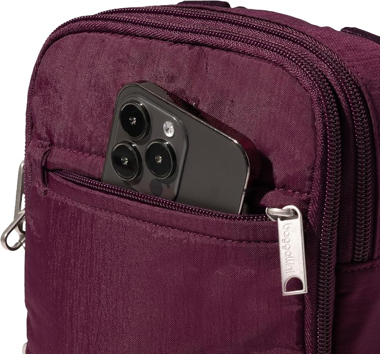 Baggallini Securtex® Anti-theft Mini Everything Crossbody Bag, 6.3"x8.25" Rfid, Locking Zippers & Cut-resistant Strap - Image 11