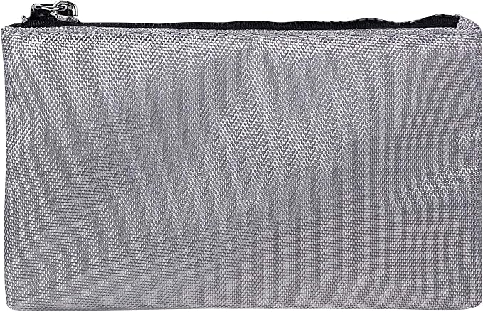 Vaultz Money Bag with Lock - 5 x 8 Inches, Men & Women's Locking Accessories Pouch for Cash, Bank Deposits, Wallet, Medicine, Phone and Credit Cards - Gray | Zippered pouch secures cash, cards, phone and valuables, portable size fits easily into a purs... - Image 4