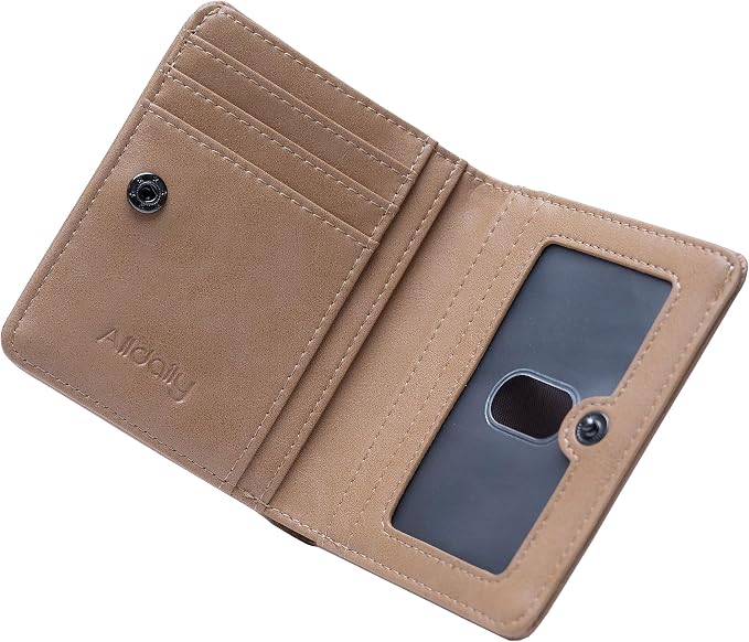Alldaily Small RFID Wallet for Women Slim Compact Bifold Pocket Ladies Travel Mini Purse (Apricot) by Alldaily