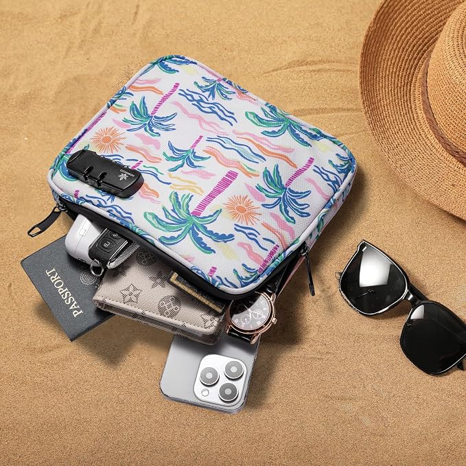 KOSMCCO Beach Locking Bag, Portable Safe, 9x7.5 Inch, Beach Day | Anti-Theft Design, Security Cable Included, Holds Phone Wallet and Keys, Ideal for Beach Pool Cruise and Travel - Image 2