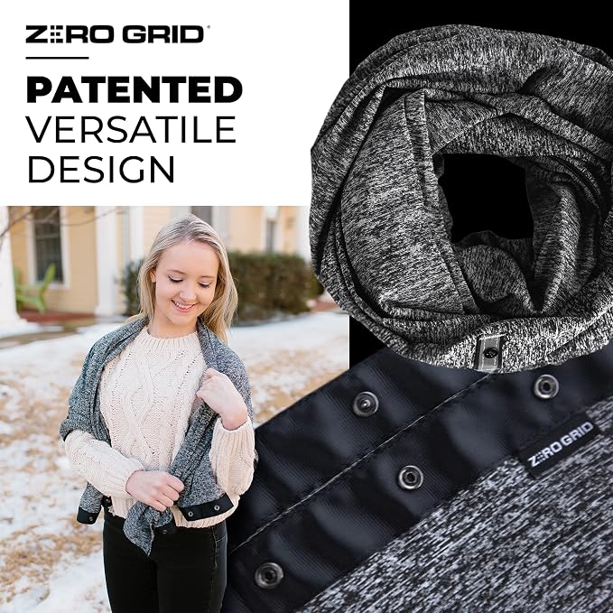 Zero Grid Infinity Travel Scarf Loop with Hidden Zipper Pockets for Passport, Phone, Cash, Cards - Image 8