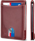 SERMAN BRANDS RFID Blocking Slim Bifold Genuine Leather Minimalist Front Pocket Wallets for Men with Money Clip Thin Mens by SERMANBRANDS