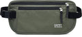 RFID Blocking Money Belt for Men Women, Slim Fanny Pack for Travel，Running,Conceal Waist Wallet for Passport Holder,Phone,Cash(Dark Olive Green) by DAITET