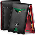 GSOIAX Slim Wallet for Men Rfid Blocking Leather Bifold Front Pocket Carbon Fiber Men's Money Clips Credit Card Holder With Gift Box by GSOIAX