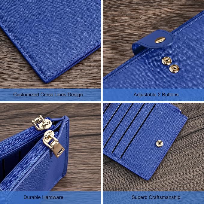 Travelambo RFID Wallet Women Large Size Bifold Multi Card Wallet Case with Zipper Pocke Credit Card Holder for Women - Image 6