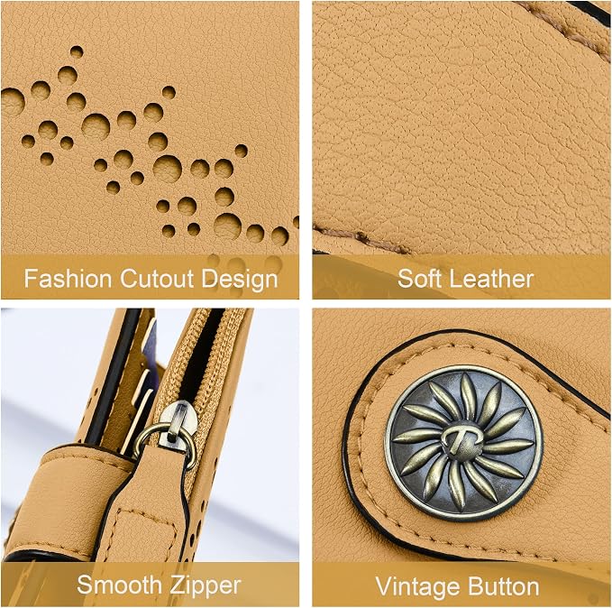 Tipmile Small Wallet for Women Bifold RFID Blocking Card Holder Leather Wallets with Zipper Coin Pocket - Image 5