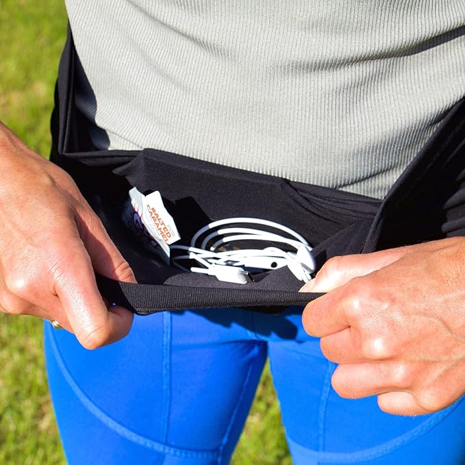 VersaMax Running Belt, Anti-Theft Travel Money Band, Black, XS | Secure Stretch Double-Flap Waist Pack Fits All Cell Phones. Pickpocket-Proof Travel Passport Pouch & Medical Device Holder - Image 8