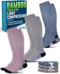 Doctor's Select® Bamboo Viscose Light Compression Socks for Women & Men - 3 Pairs, 8-15 mmHg Compression Socks, Knee High by DoctorsSelect