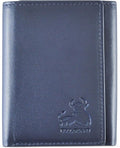 BULL GUARD Leather Wallet for Men with RFID Blocking in Mountain Sky Blue Crafted from Top Grain Leather Premium Nappa with Tight Stitching, Elegant Trifold Design that Fits in Any Pocket, Gift Box by BullGuard