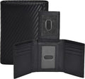 Real Leather Mens Trifold Wallet RFID Blocking Slim Minimalist Front Pocket - Thin & Stylish with ID Window in Gift Box by OakLeathers