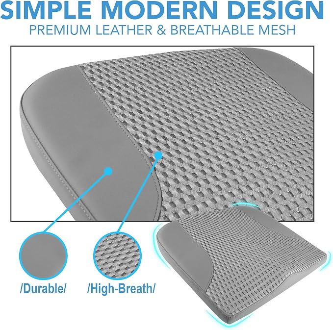 Lofty Aim Car Seat Cushion, Car Seat Pillow, Automotive Cushion | Memory Foam Car Seat Cushion for Long Driving, Butt Pillow for Pain Relief, Driver Seat Cushion for Car, Office, Dark Gray - Image 8