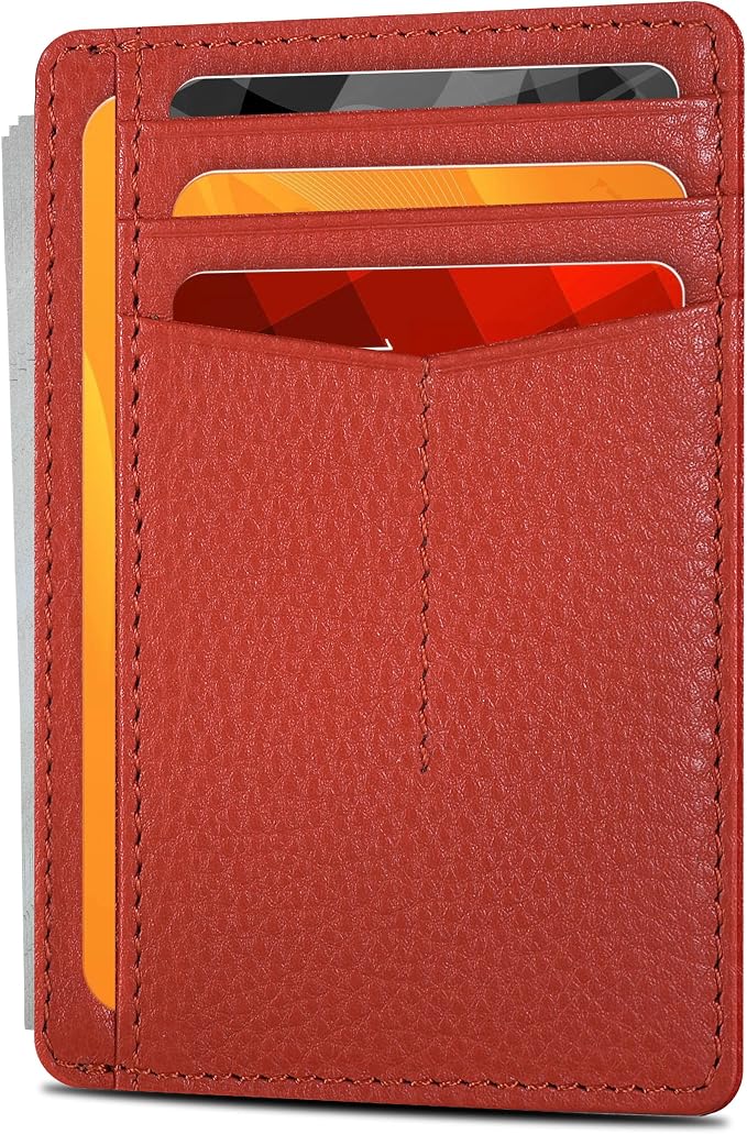 Oak Leathers Minimalist Leather Wallet - RFID Slim Card Holder Men Women by OakLeathers