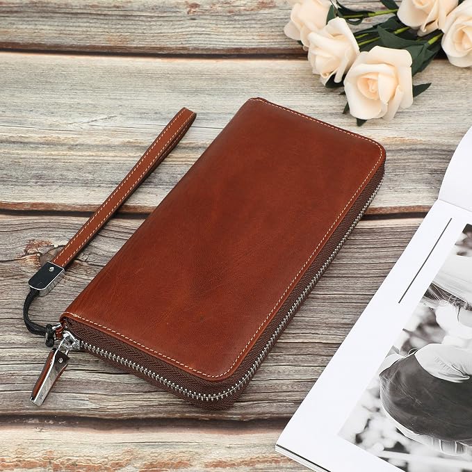 Small Compact Women Wallet RFID Blocking Genuine Leather Bifold Purse with ID Windows - Image 6