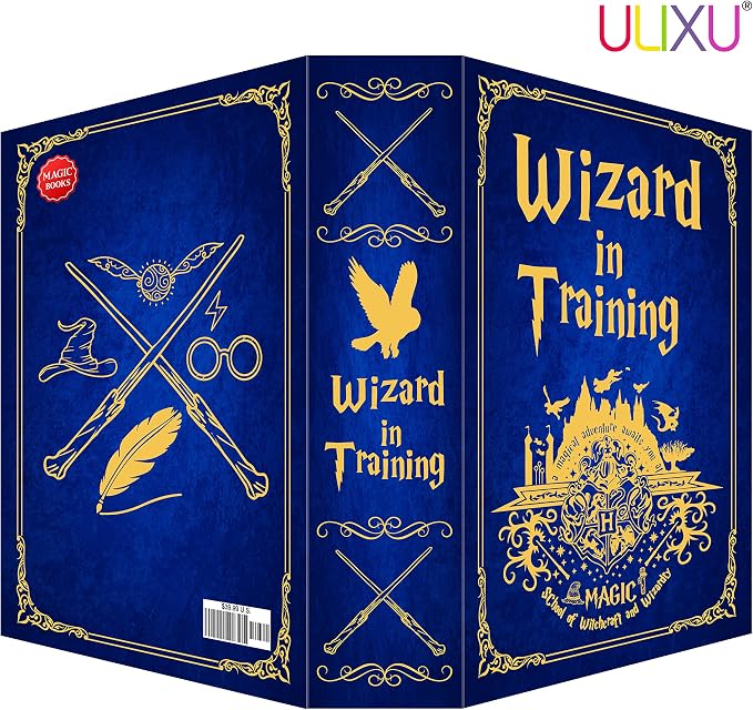 Wizard Book Safe with Real Pages, Hollow Book Box Hidden Storage with 3-Digit Combination Lock, Decorative Secret Diversion Safe, Money Hiding Box for Cash Savings, 9.3"x6.0"x2.3" - Image 4