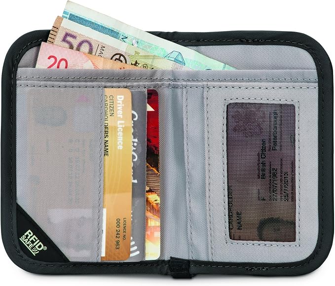 Pacsafe Rfidsafe V50 Anti-theft Blocking Compact Travel Wallet, Black - Image 5