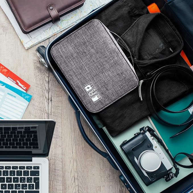 SELLYFELLY Electronics Organizer Travel Universal Cable Organizer Bag Waterproof Electronics Accessories Storage Cases for Cable, Charger, Phone, USB, SD Card, Hard Drives, Power Bank, Cords - Image 9