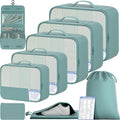 BAGAIL 9 Set Packing Cubes with Packing List Luggage Packing Organizers for Travel Accessories (Dusty Blue) by BAGAIL