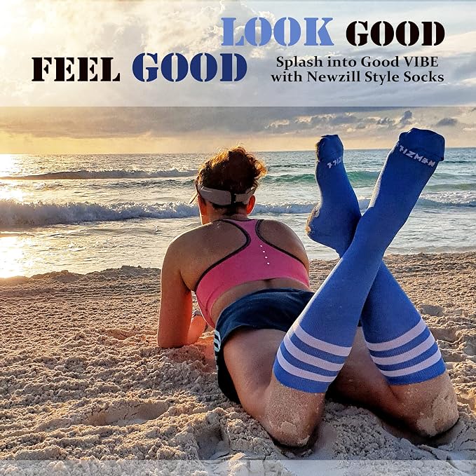 NEWZILL Medical Compression Socks for Women & Men, 20-30 mmHg Knee-High Support for Circulation, All-Day Comfort for Work Travel Running Cycling and Fitness - Image 4