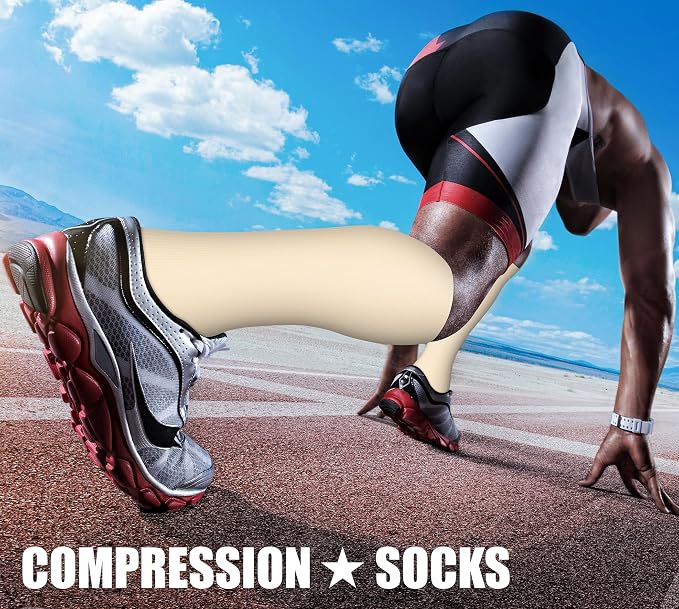 CHARMKING Compression Socks for Women & Men Circulation (3 Pairs) 15-20 mmHg is Best Support for Athletic Running Cycling - Image 3