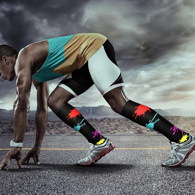 QUXIANG Copper Compression Socks for Women & Men Circulation (8 Pairs) - Best for Running Athletic Cycling - 15-20 mmHg - Image 2