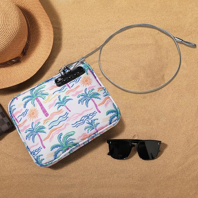 KOSMCCO Beach Locking Bag, Portable Safe, 9x7.5 Inch, Beach Day | Anti-Theft Design, Security Cable Included, Holds Phone Wallet and Keys, Ideal for Beach Pool Cruise and Travel - Image 3