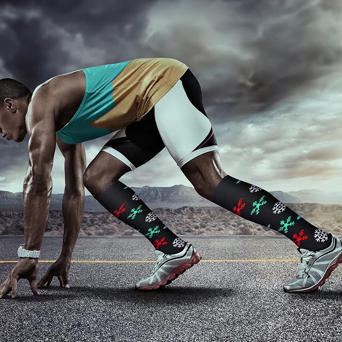 QUXIANG Copper Compression Socks for Women & Men Circulation (8 Pairs) - Best for Running Athletic Cycling - 15-20 mmHg - Image 2