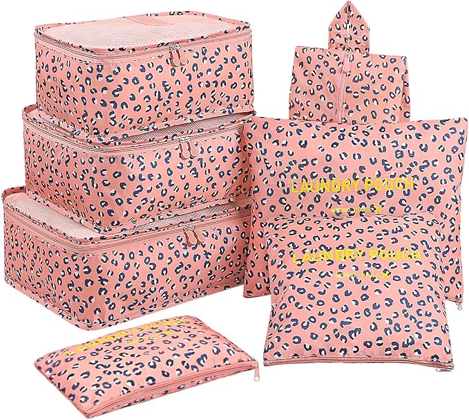 Mossio 7 Set Packing Cubes with Shoe Bag - Travel Carry On Luggage Organizer by Mossio