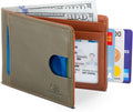 SERMAN BRANDS RFID Blocking Slim Bifold Genuine Leather Thin Minimalist Front Pocket Wallets for Men Billfold Wallet Men Gift by SERMANBRANDS