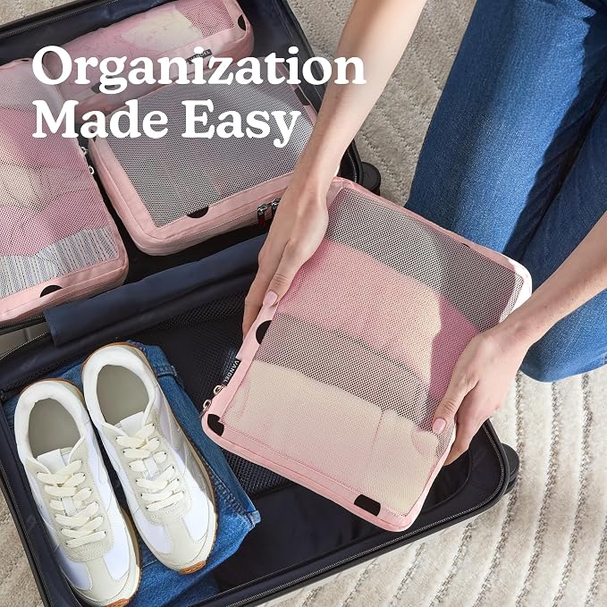 Vandel Space-Saving Compression Packing Cubes for Kids & Women, Carry On | TSA-Approved Compressible Carry On Suit Case Organizer Luggage Kids Packing Cubes for Baby Bag Organizer Pouches for Luggage - Image 4