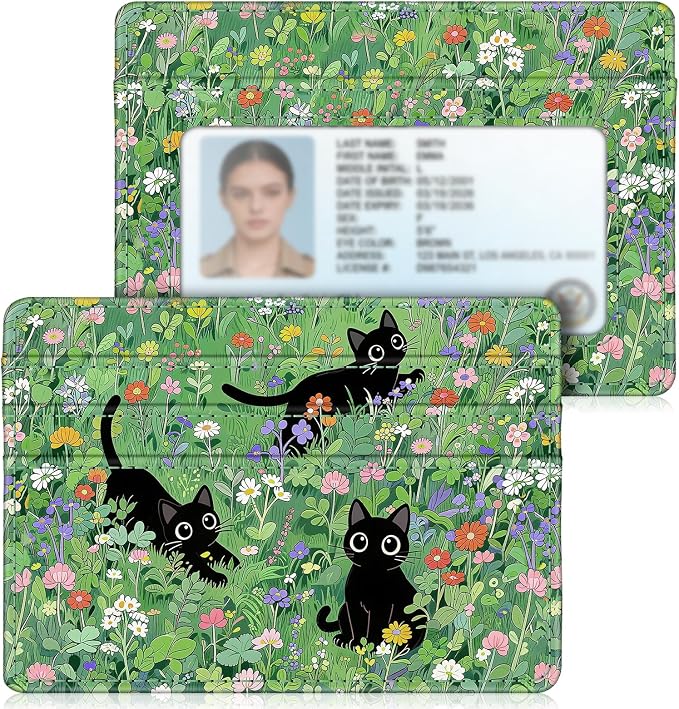 FINTIE Slim Minimalist Front Pocket Wallet RFID Blocking Credit Card Holder | Card Cases with ID Window for Men Women, cat by Fintie