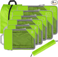 8 Set Compression Packing Cubes for Travel, Expandable Luggage Organizer with Shoe Bag & Laundry Bag - Lightweight Suitcase & Backpack Travel Essentials (Green) by Unknown