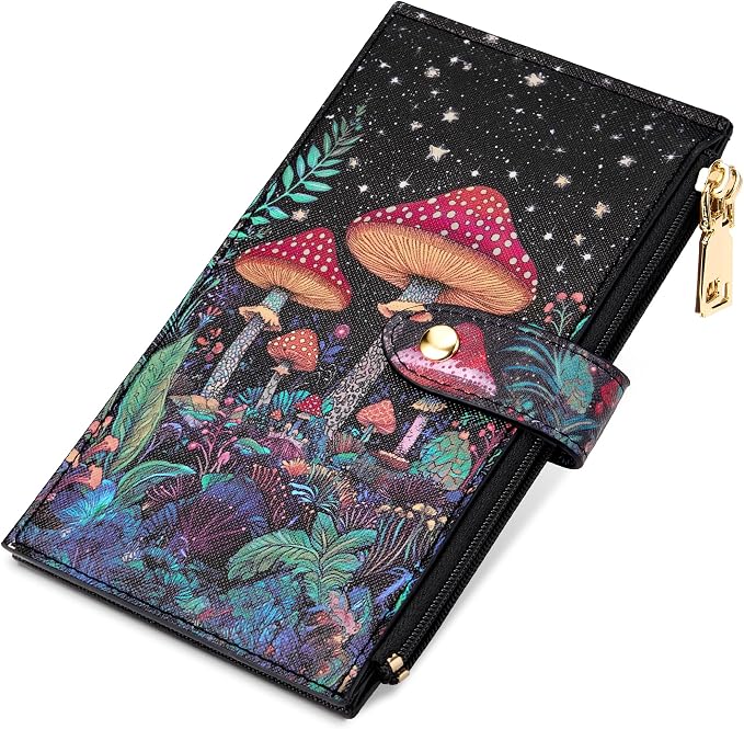 Travelambo RFID Wallet Women Large Size Bifold Multi Card Wallet Case with Zipper Pocke Credit Card Holder for Women - Image 9