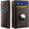 BULLIANT Magnetic Slim Leather Airtag Wallet Money Clip For Men 12Cards | RFID Blocking | Easy Access | Gift Boxed | Pocket Fit by BULLIANT