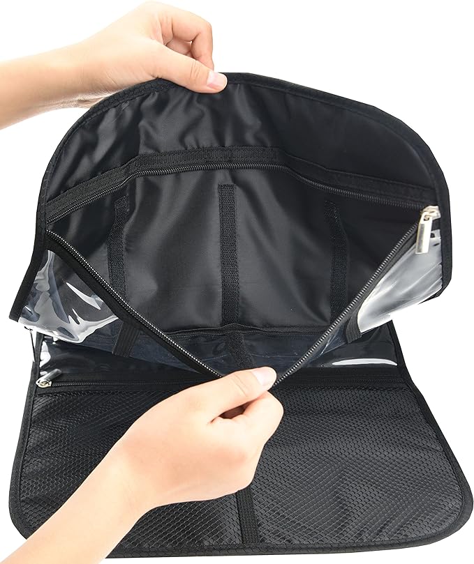 Freegrace Premium Hanging Toiletry Bag for Travel - Cosmetic, Jewelry, Toiletry, Makeup & Accessory Storage Organizer Bag, Large Size for Women & Men - Image 4