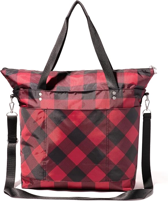 Baggallini Carryall Tote - Lightweight Nylon Zipper Top Weekender Travel Beach Bag w/Luggage Sleeve - Image 15