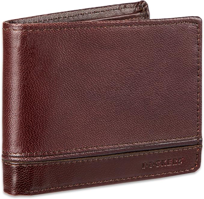 Dockers Men's Bifold Leather Wallet - Thin Slimfold RFID Blocking Security Smart Extra Capacity - Image 2