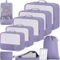BAGAIL 9 Set Packing Cubes with Packing List Luggage Packing Organizers for Travel Accessories (Dusty Purple) by BAGAIL