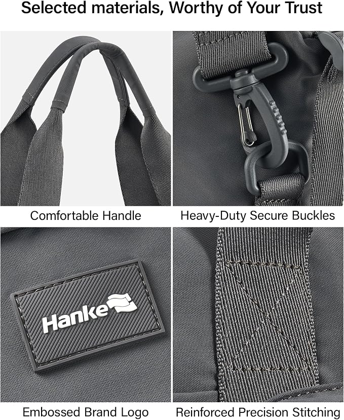 Hanke 40L Foldable Expandable Travel Tote Bag,Wet Dry Separation Laptop Weekender Carry On Bag for Travel Gym Beach Daily Use - Image 10
