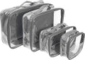 Clear Packing Cubes set of 4 / Packs 7-10 Days of Clothes/Premium PVC Plastic Storage Bags by EzPacking