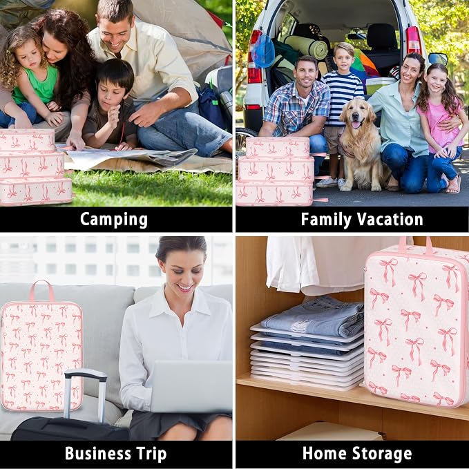 Compression Packing Cubes for Travel, 6 Set Natural Life Luggage Organizers, Lightweight Waterproof Expandable/Compression Bags Bohemia Smell Proof Travel Packing Cubes for Suitcases - Image 7