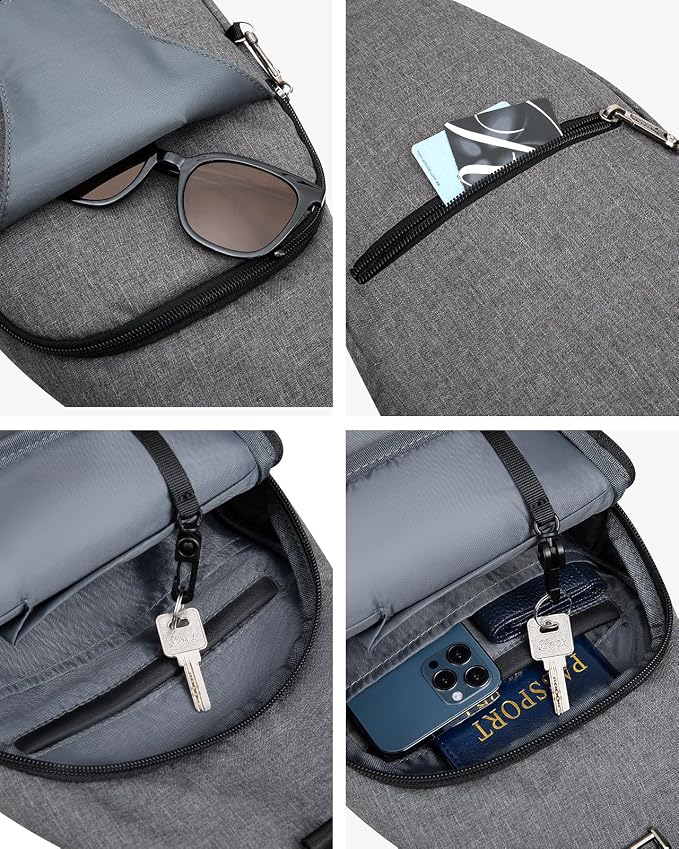 WATERFLY Medium Crossbody Sling Backpack Anti Theft Backpack for Traveling Chest Shoulder Bag - Image 5