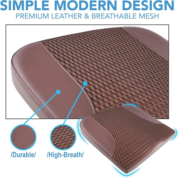 Lofty Aim Car Seat Cushion, Car Seat Pillow, Automotive Cushion | Memory Foam Car Seat Cushion for Long Driving, Butt Pillow for Pain Relief, Driver Seat Cushion for Car, Truck, Office, Brown - Image 8