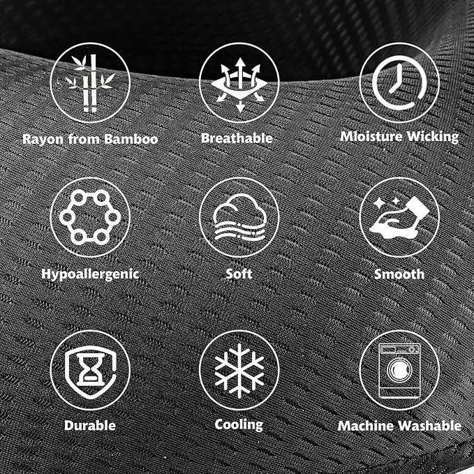 Gjinxi Neck Pillow Replacement Cover Travel U Neck Pillow Case Cover Travel Neck Pillow Cover Pillow, 13.39‘’ U Shaped Neck Pillow Washable Cover, Airplane Pillow Cover (Only Pillow Covers, no Filler) - Image 7