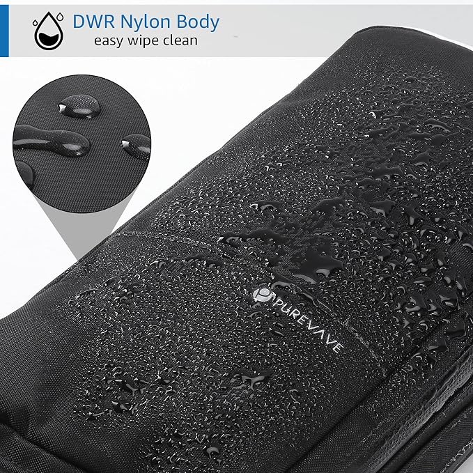 Purevave Compact Mens Toiletry Travel Bag Hanging, Mens Dopp Kit for Travel Waterproof, Wash Pouch Black | Minimalist compact design with multiple pockets, saves space in luggage and bathrooms - Image 5