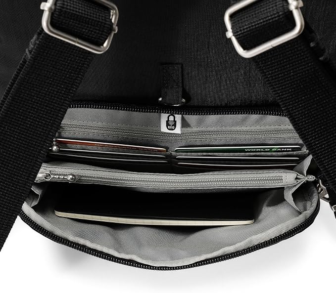 Securtex® Journey Anti-Theft Backpack - Lightweight 10.6"x10.2" RFID Travel Bag w/Locking Zippers, Compact Daypack - Image 7